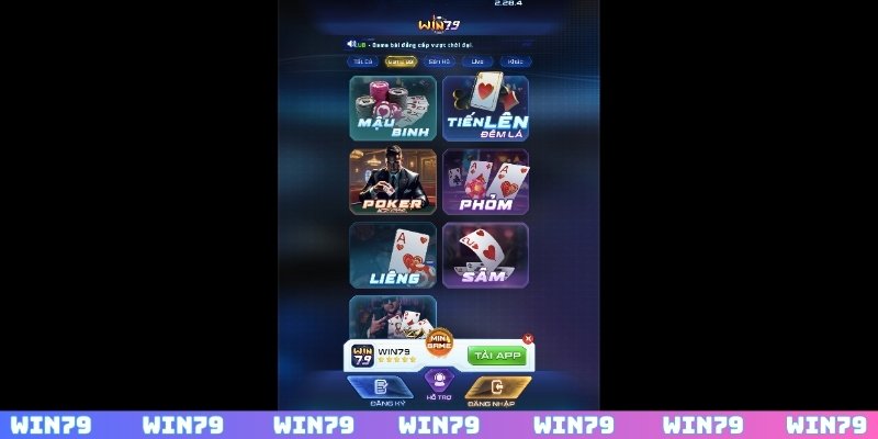 Thông tin về sảnh game bài WIN79